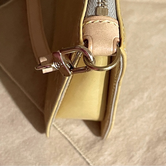 NEW AUTH LOUIS VUITTON LEXINGTON YELLOW MINI BAG VERNICE LV POUCHETTE +DUSTBAG - Picture 10 of 16